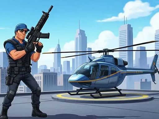 GunShip Shooting Attack Game 3D